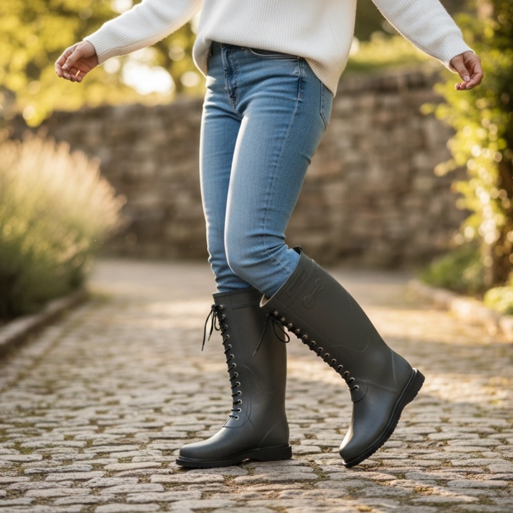 💜 Ilse Jacobsen Grey Rainboots 💜 - Picture 3 of 12